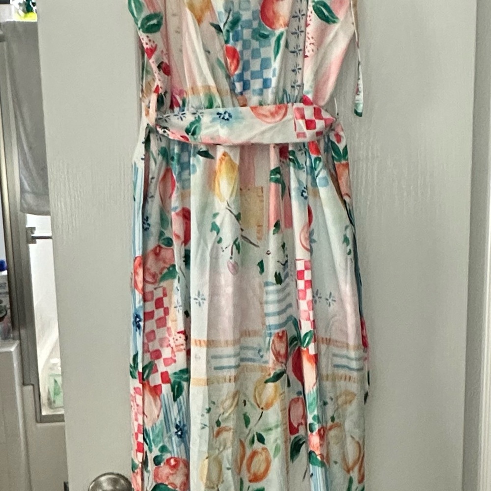 Floral and Checkered Maxi Dress